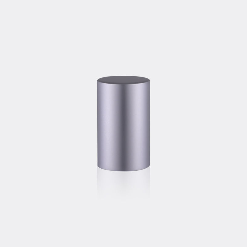 Silver Airless Aluminum Bottle Caps , Cosmetic Bottle Parts ISO9001 Compliant