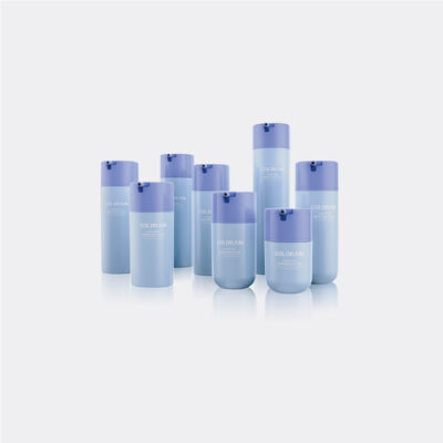 Botellas de bombas cosméticas sin aire de gran dosis con distribución a 360 grados y material PP / PCR
